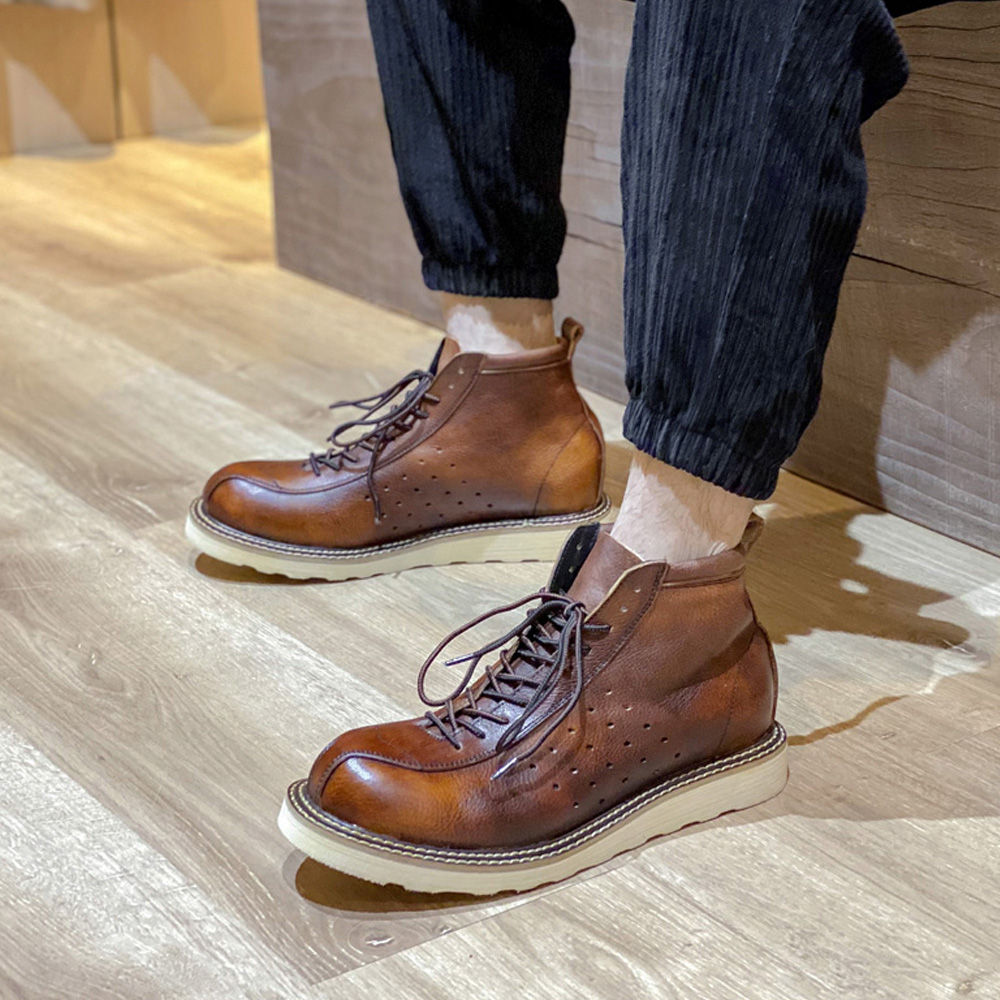 Leather Work Outfit - Sepatu Boots Chelsea Kulit Asli Pria