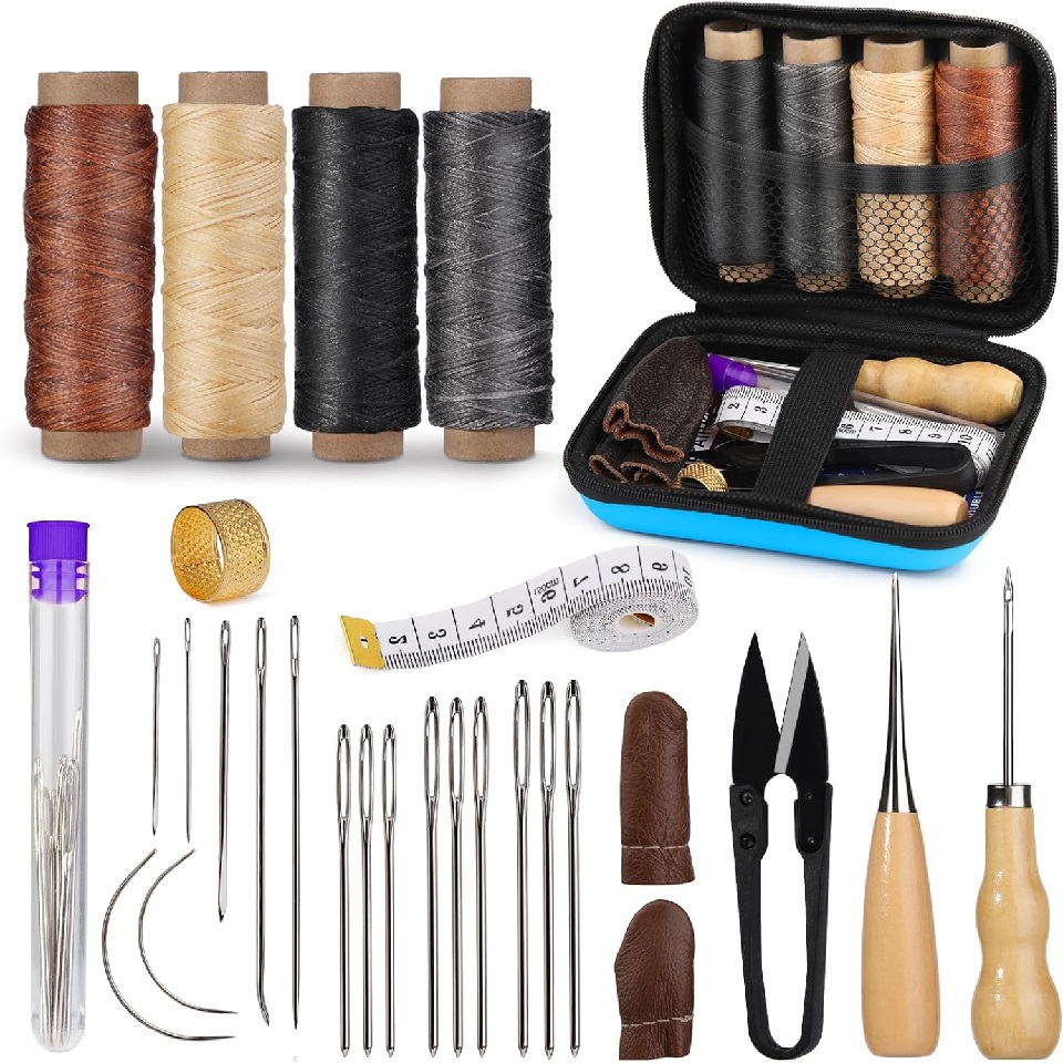 Leatherwork Awl - BUDDUR Kit Alat jahit kulit, dengan