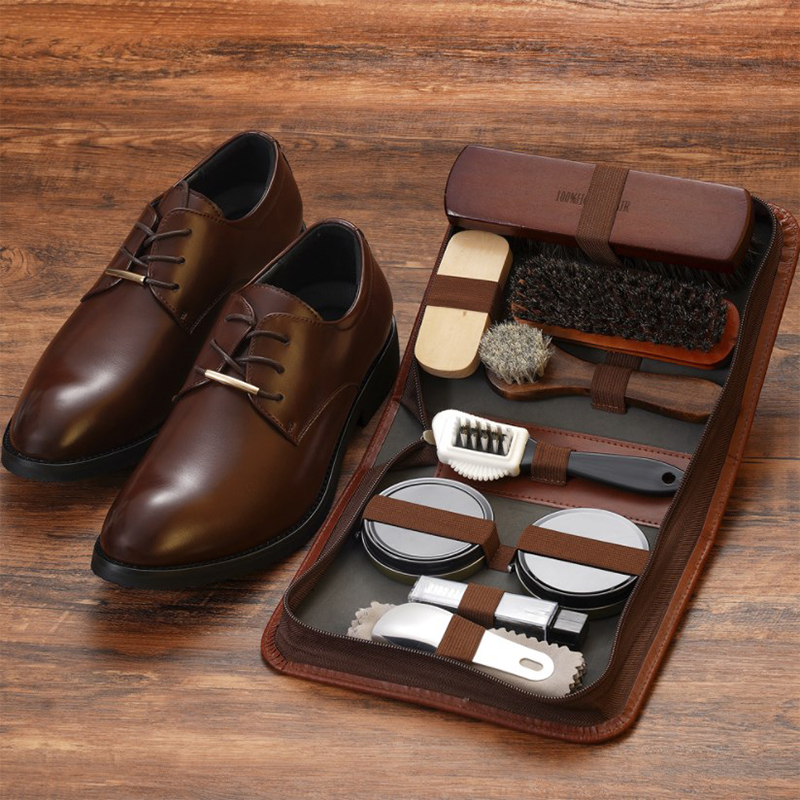 Leatherwork Kit - Sikat sepatu HorseHair, Set alat pembersih