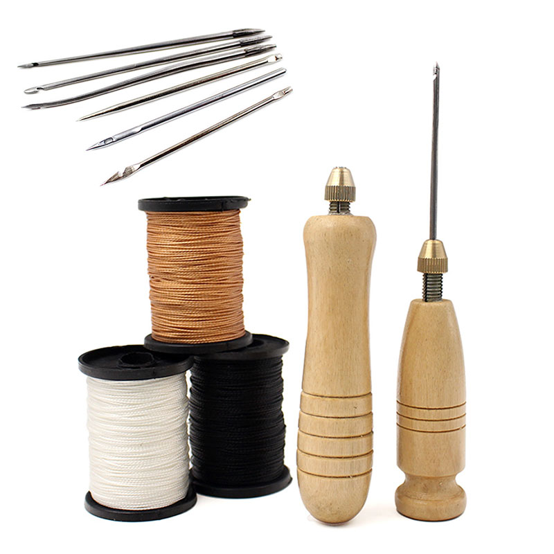 Leatherwork Awl - 1Set Jarum Jahit Kulit DIY dengan