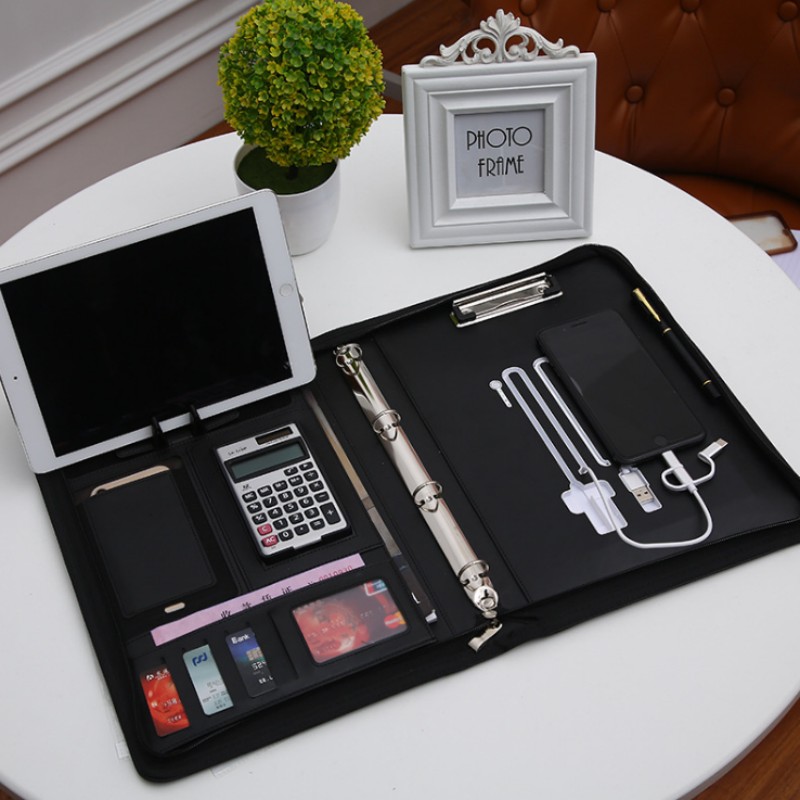 Leather Work Folder - Folder Konferensi A4 Multifungsi Folder Alat