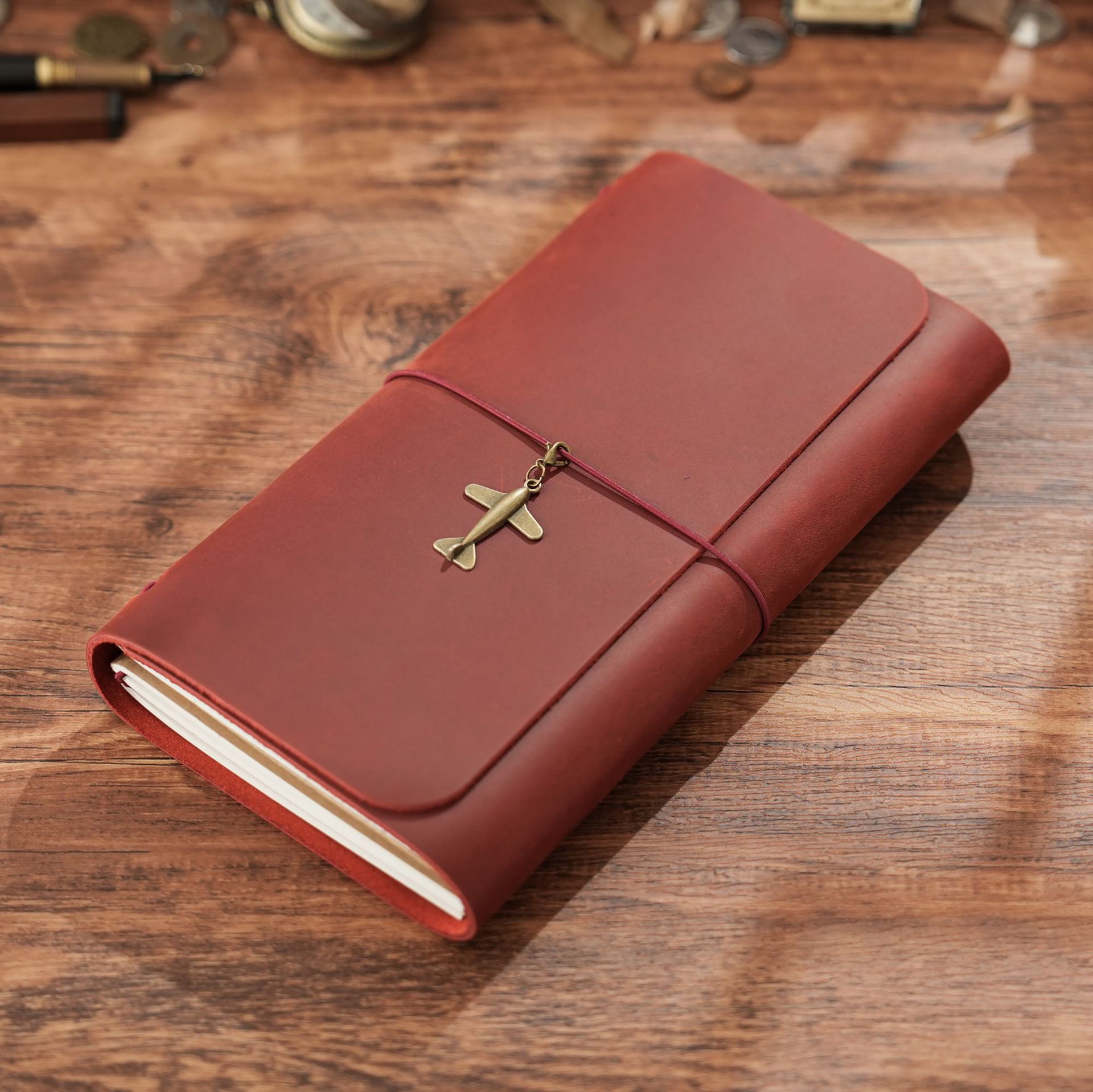 Leather Work Diary - Buku Catatan Perjalanan Lipat Tiga TN