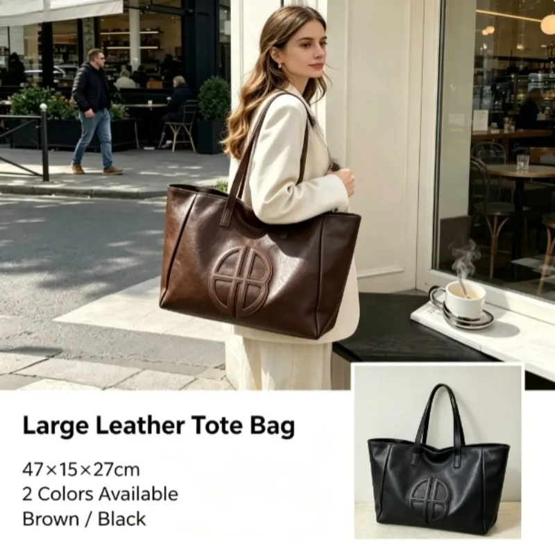 Leather Work Bag Women - Tas Wanita Eco Bag Retro Baru