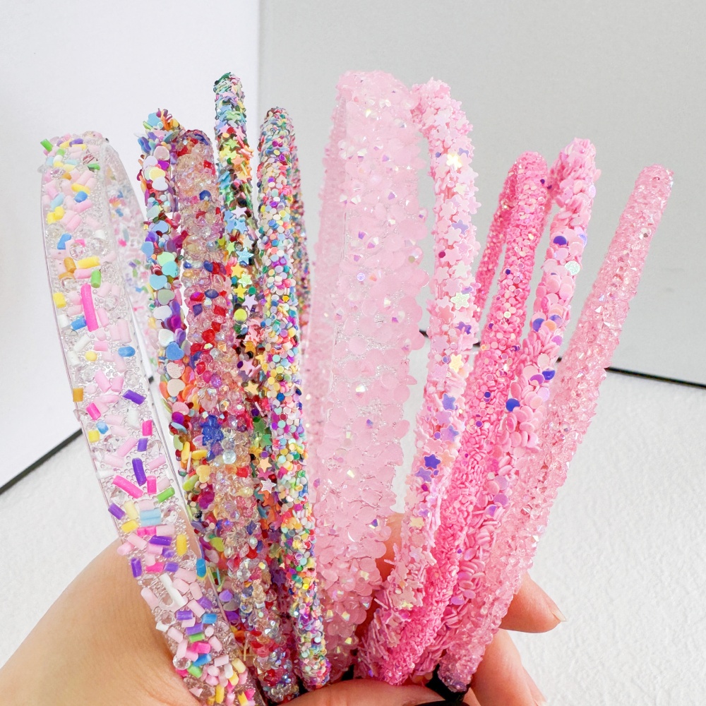 Leatherwork Pony - 5 Buah Ikat Rambut Plastik Glitter