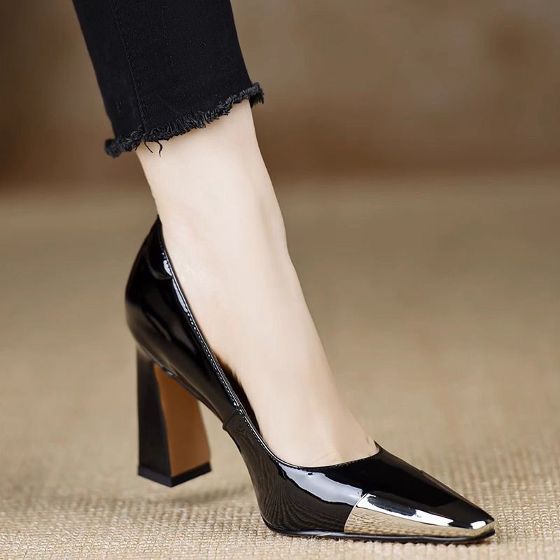 Leather Work Outfit - FHC 2025 Sepatu Hak Tinggi Ujung