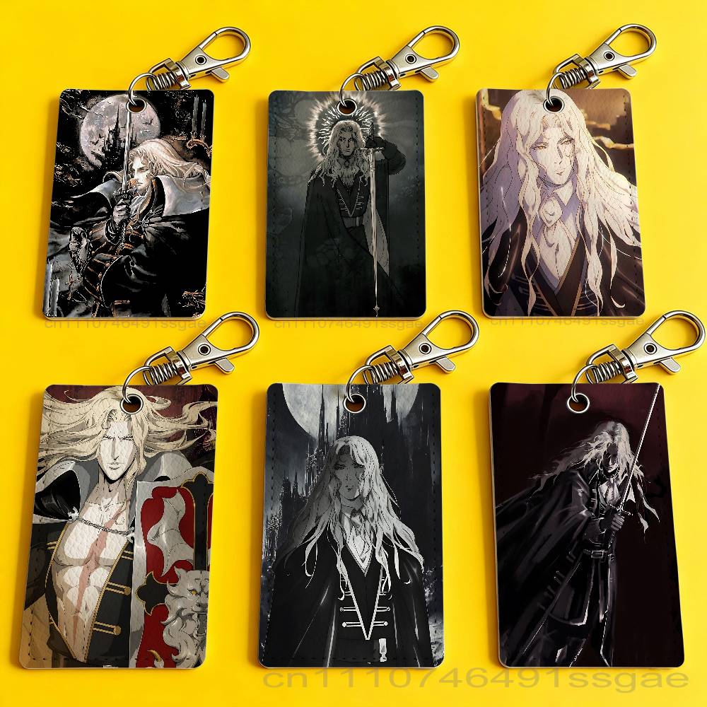 Leather Work Leather - Gantungan Kunci Tempat Lencana Game C-castlevania