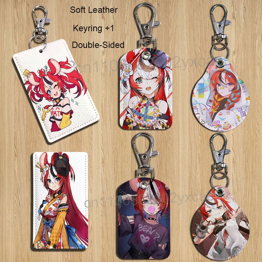 Leather Work Leather - Tempat Kartu Hakos Baelz Takodachi yang