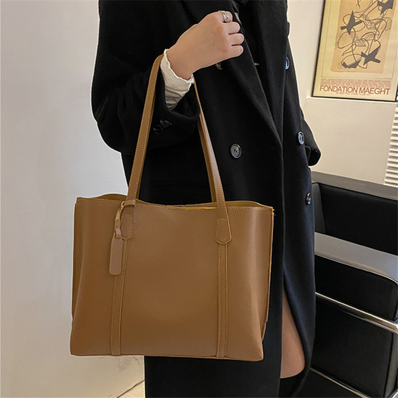 Tas Tote Kulit Imitasi Hitam K - Leather Work Bag Women ulasan dan harga