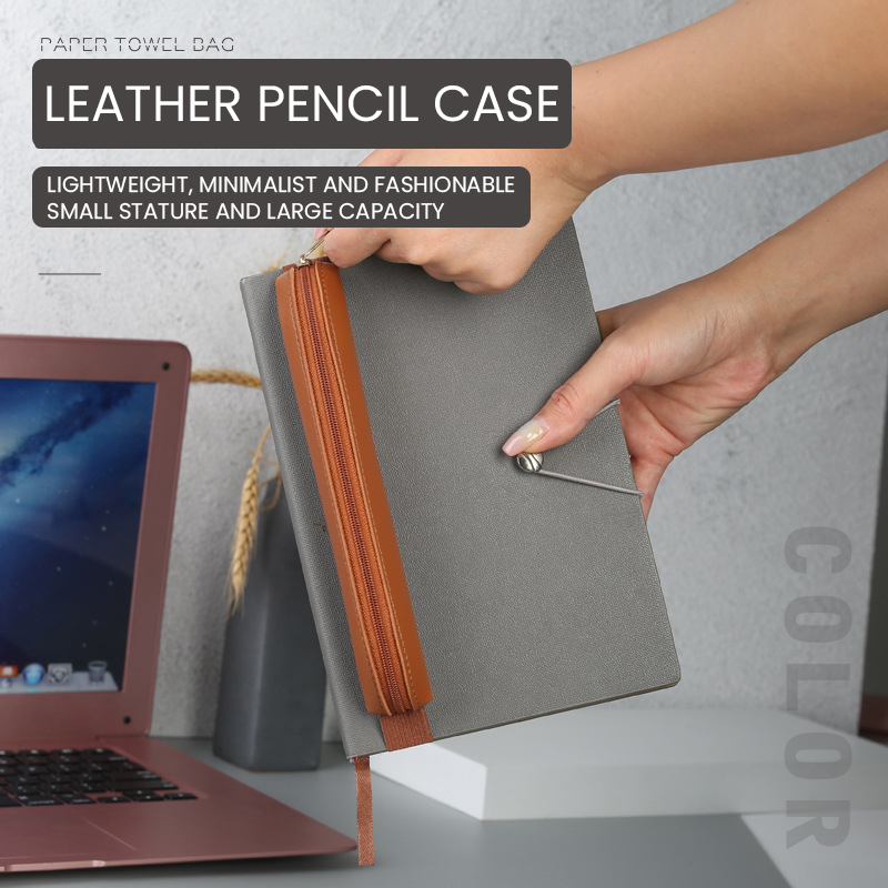 Tempat pena kulit Pu, tempat p - Leather Work Diary ulasan dan harga