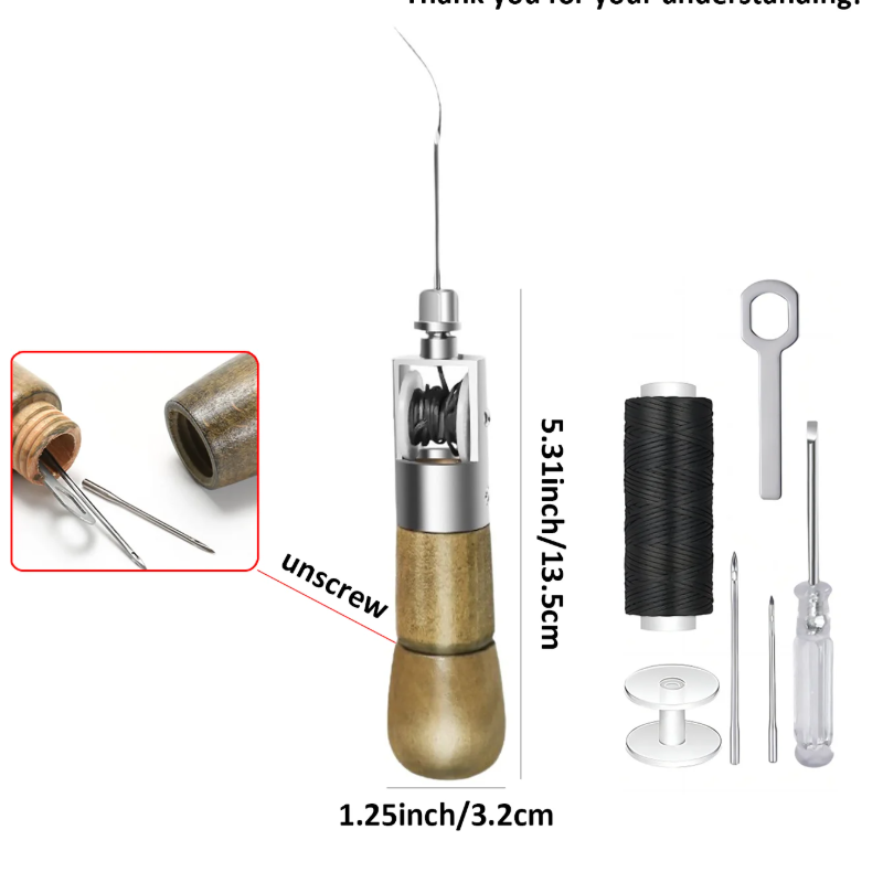 Set Alat Jahit Kulit Profesion - Leatherwork Awl ulasan dan harga