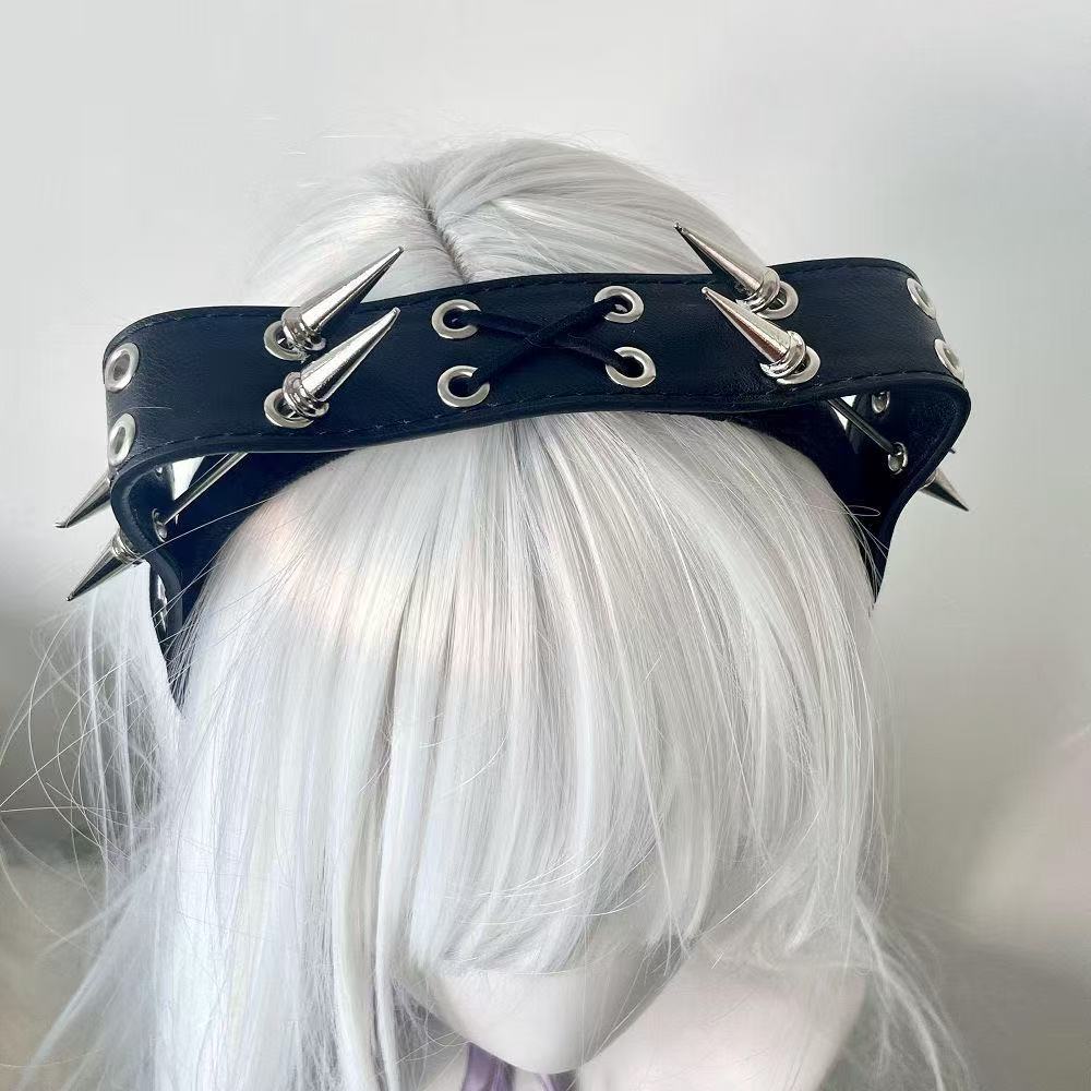 Headband Punk Harajuku dengan  - Leatherwork Pony ulasan dan harga
