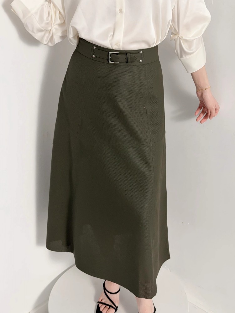 Rok Kulit Asli Wanita Model A- - Leather Work Outfit ulasan dan harga