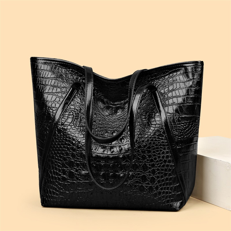Tas Tote Gambar Buaya Serbagun - Leather Work Bag Women ulasan dan harga