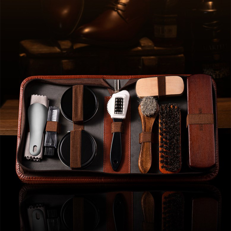 Sikat sepatu HorseHair, Set al - Leatherwork Kit ulasan dan harga