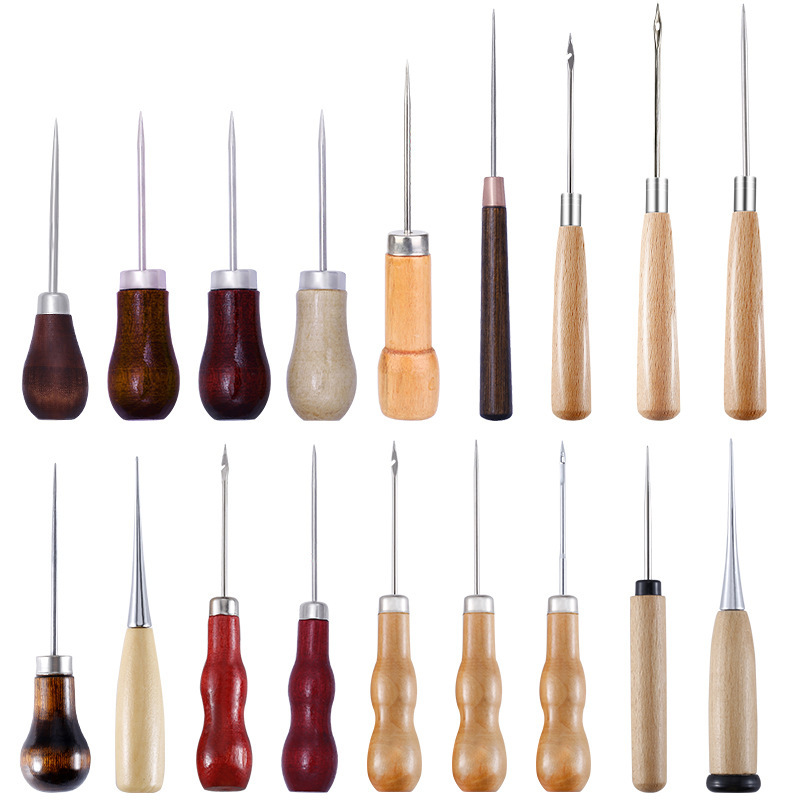 Penusuk Kulit Gagang Kayu Penu - Leatherwork Awl ulasan dan harga