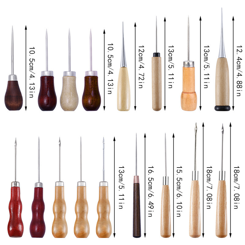 Penusuk Kulit Gagang Kayu Penu - Leatherwork Awl ulasan dan harga