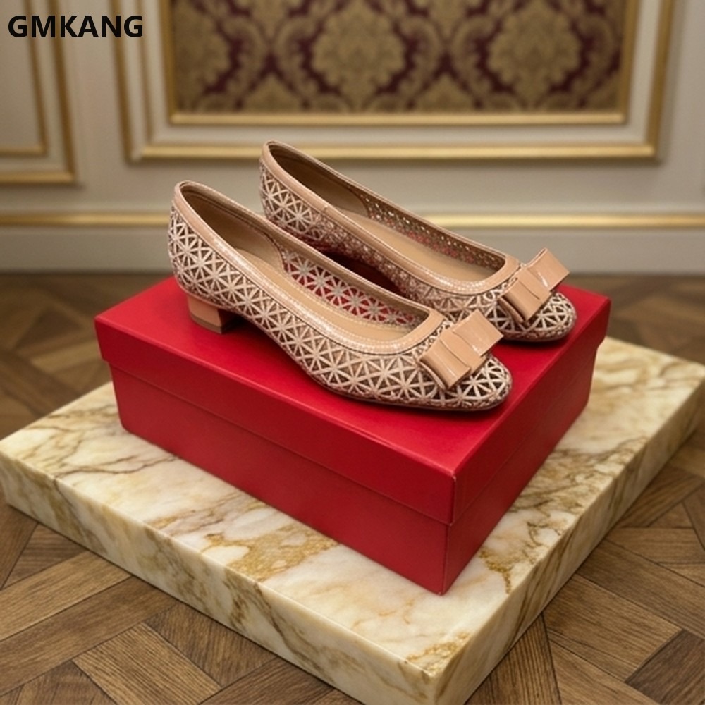 Sepatu Wanita Model Bow Pumps  - Leather Work Outfit ulasan dan harga