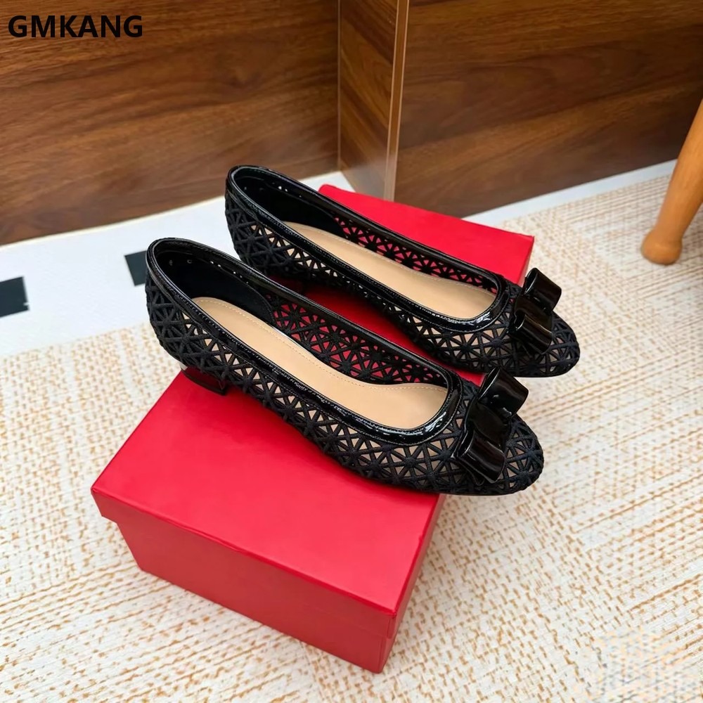 Sepatu Wanita Model Bow Pumps  - Leather Work Outfit ulasan dan harga