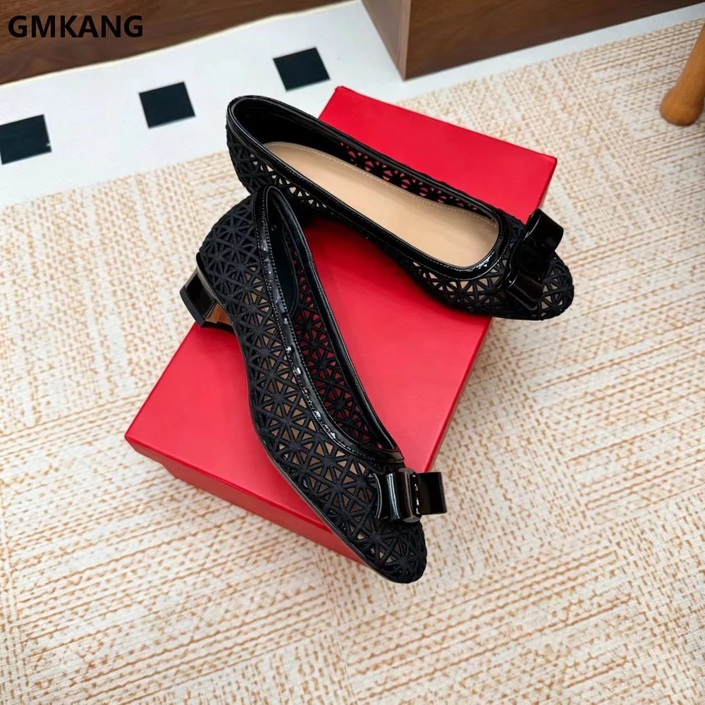 Sepatu Wanita Model Bow Pumps  - Leather Work Outfit ulasan dan harga