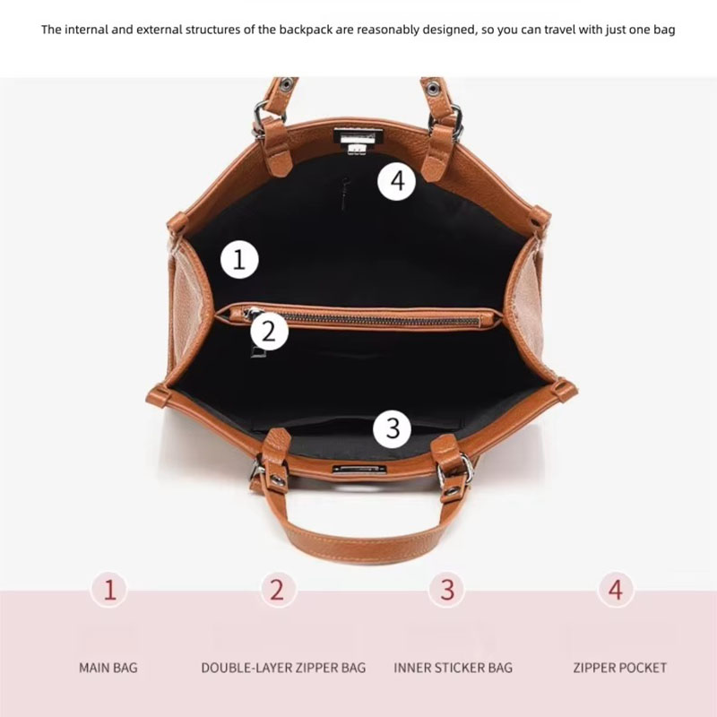 Tas Tote Wanita Kapasitas Besa - Leather Work Bag Women ulasan dan harga