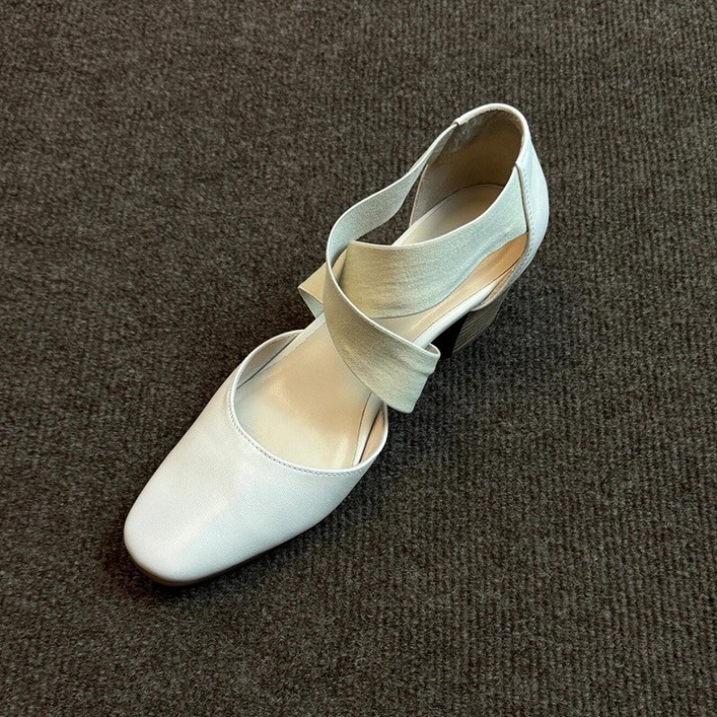 Sandal Wanita Hak Tebal dengan - Leather Work Outfit ulasan dan harga