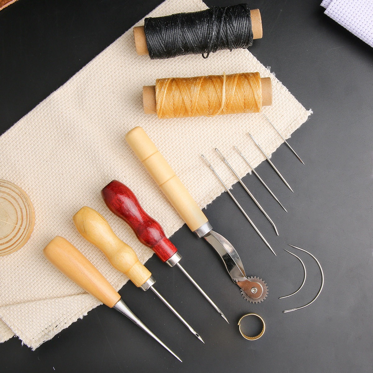 13 Buah Set Jahit Kulit Tas Ta - Leatherwork Awl ulasan dan harga