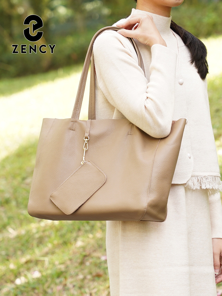 Tas Tote Besar Kulit Asli Zenc - Leather Work Bag Women ulasan dan harga