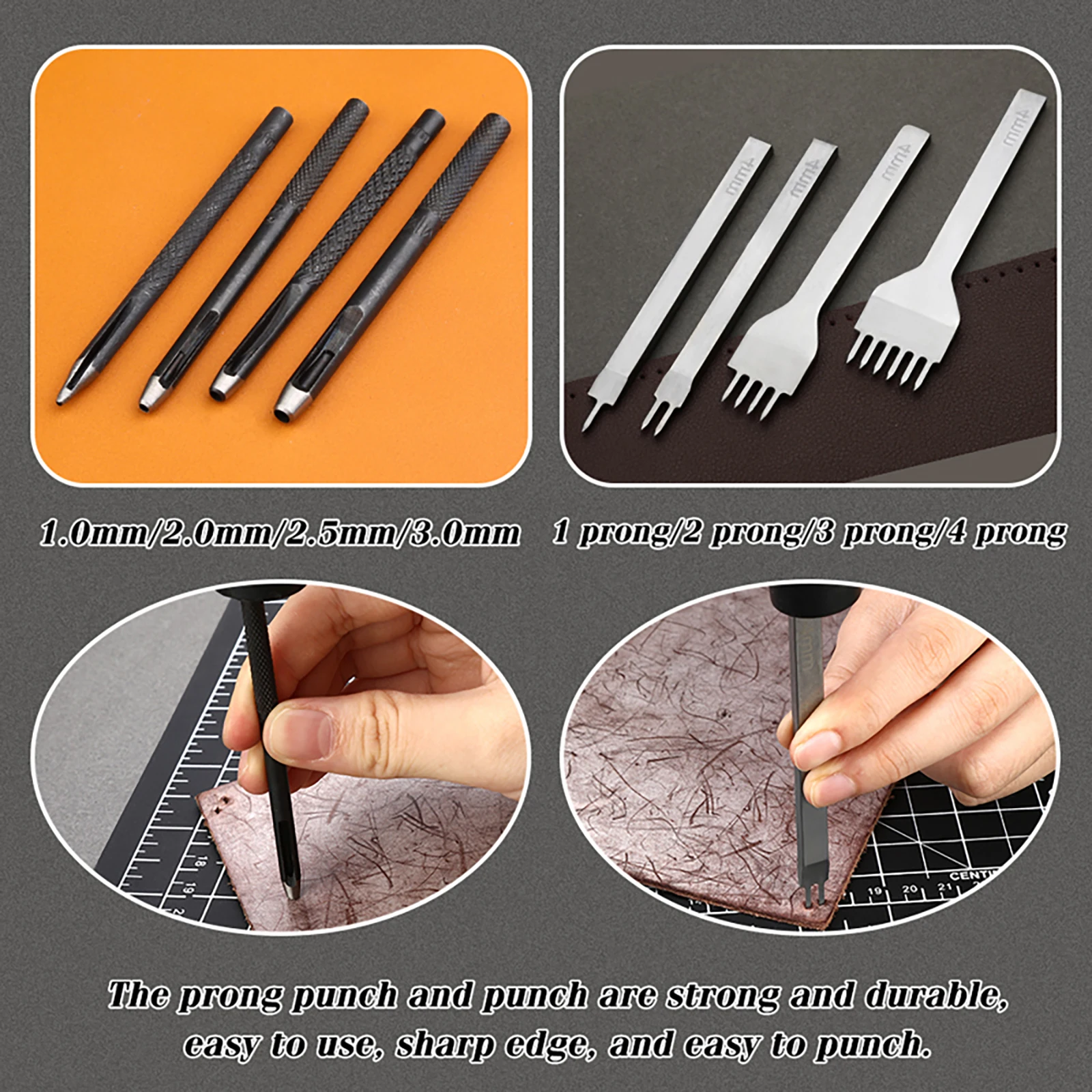 Kit Jahit Kulit Oranye, Kit Pe - Leatherwork Awl ulasan dan harga