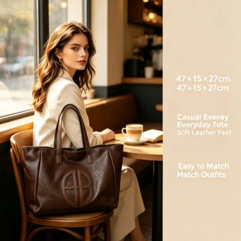 Tas Wanita Eco Bag Retro Baru  - Leather Work Bag Women ulasan dan harga