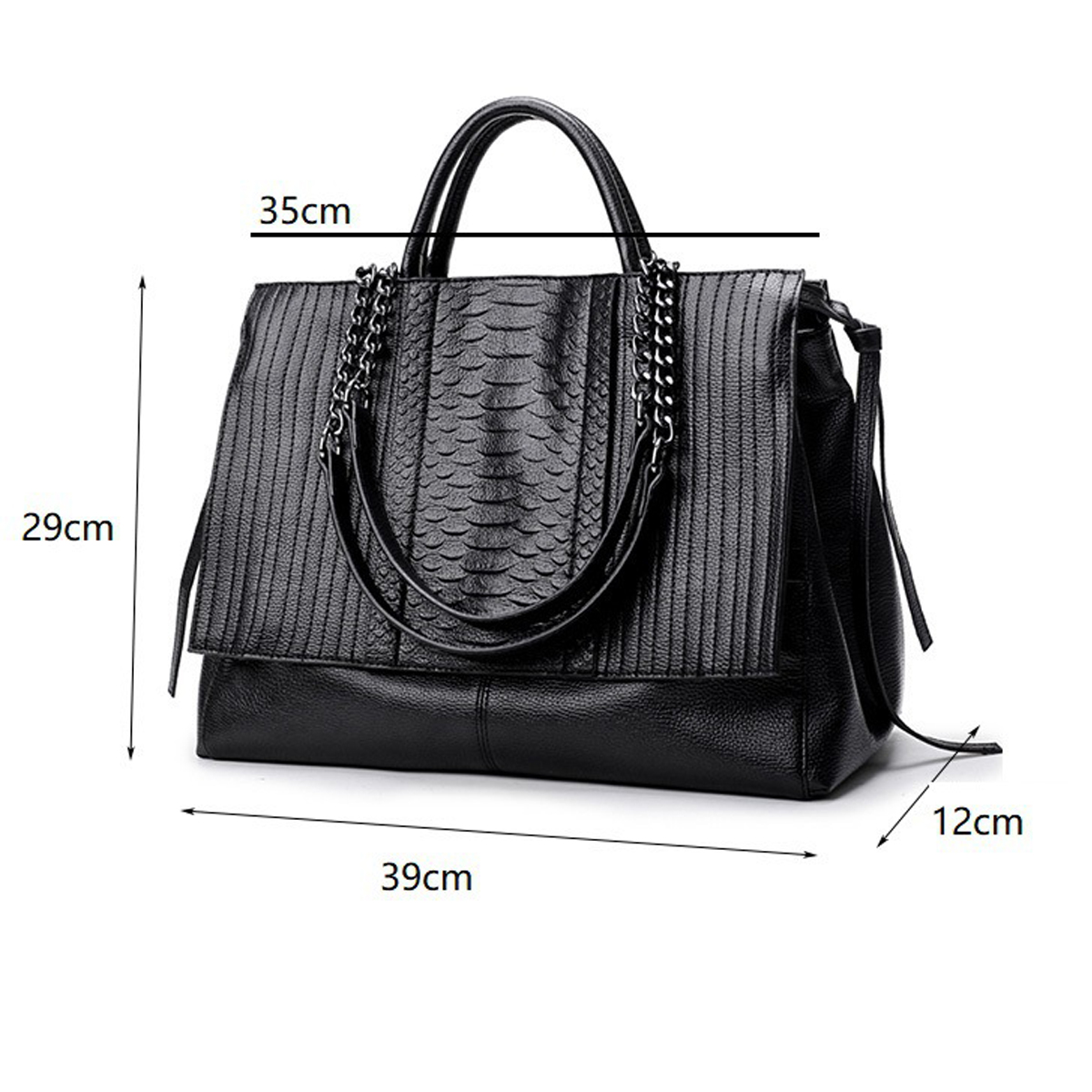 Tas Tote Elegan Dengan Resleti - Leather Work Bag Women ulasan dan harga