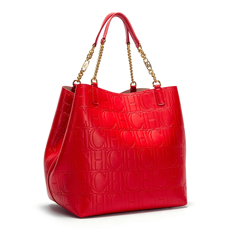 CHCH tas Tote wanita timbul ba - Leather Work Bag Women ulasan dan harga