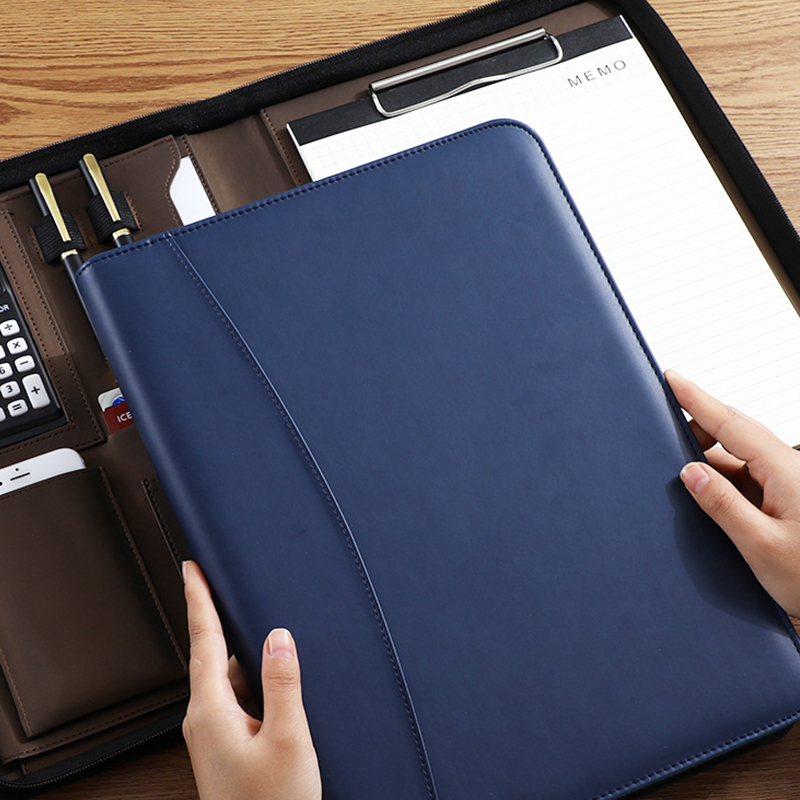 Portofolio kulit PU A4/A5 mult - Leather Work Folder ulasan dan harga