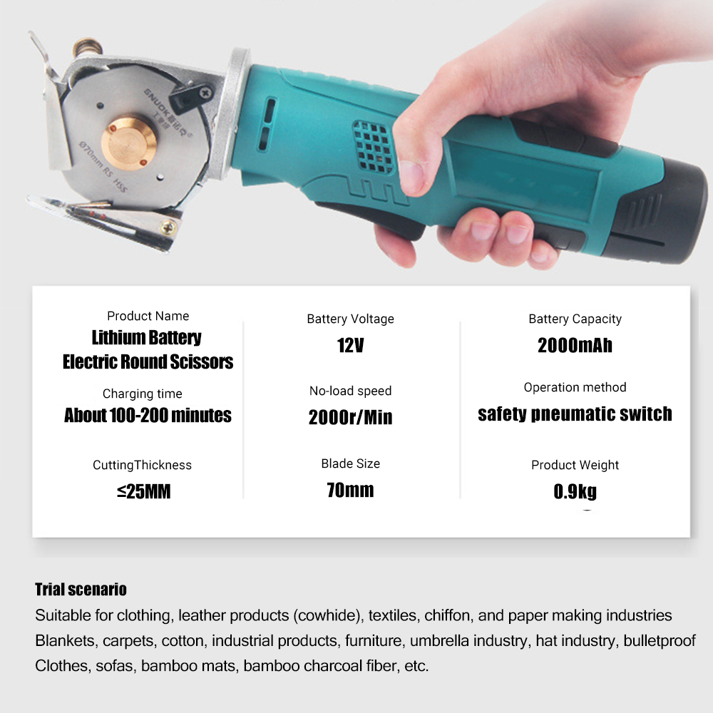 Gunting bulat listrik 12V tanp - Leatherwork Kit ulasan dan harga