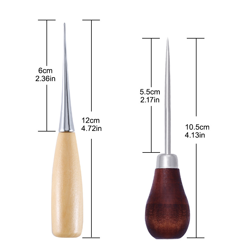 Pegangan Kayu Kulit Profesiona - Leatherwork Awl ulasan dan harga