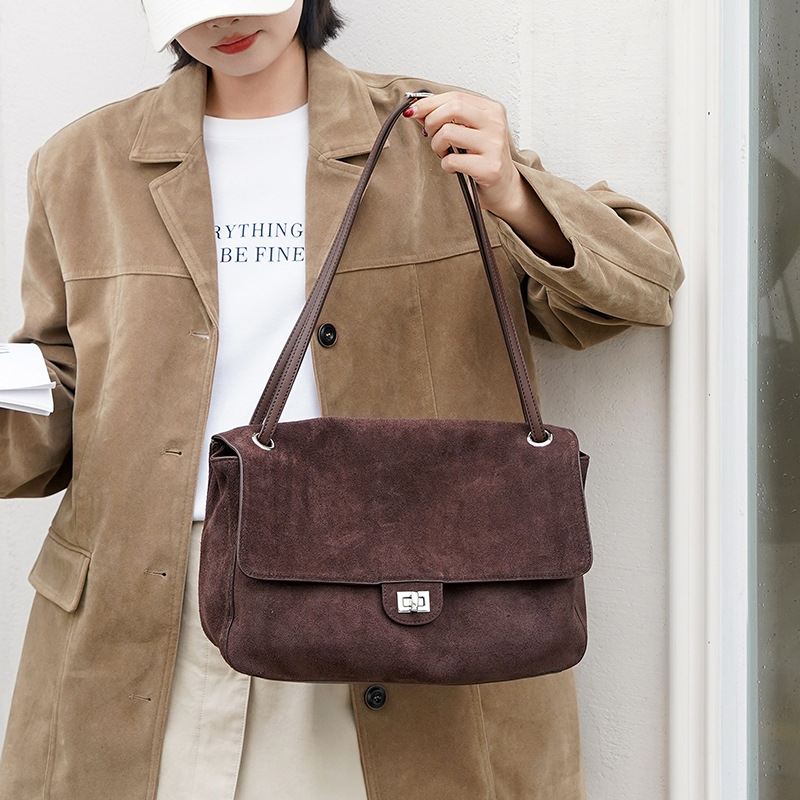 Tas Selempang Kulit Suede Asli - Leather Work Bag Women ulasan dan harga