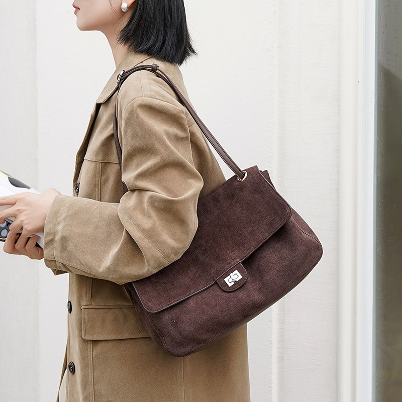 Tas Selempang Kulit Suede Asli - Leather Work Bag Women ulasan dan harga