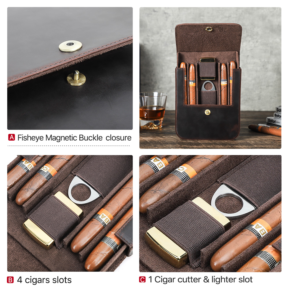 CONTACT'S FAMILY Kotak Humidor - Leather Work Leather ulasan dan harga