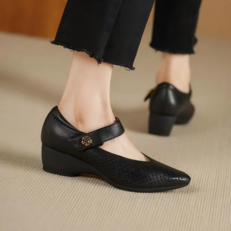 Sepatu Wanita Musim Panas Kuli - Leather Work Outfit ulasan dan harga